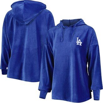 Women's Touch Royal Los Angeles Dodgers End Line Pullover Hoodie