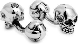 Skull Crystal-embellished Cufflinks