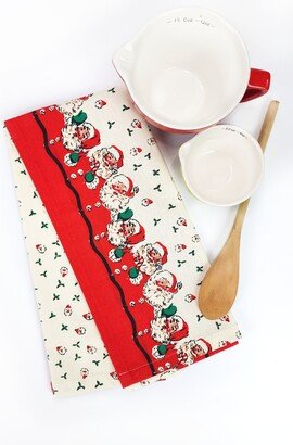 Santa Towel, Vintage Christmas Decor, Tea Retro Classic Christmastowel