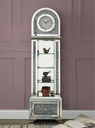 BESTCOSTY Grandfather Clock with LED Mirrored and Faux Diamonds