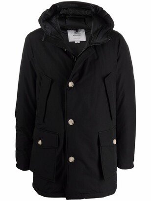 Down-Feather Hooded Coat