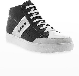 Men's Walton Studded Leather High-Top Sneakers