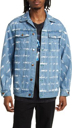 Cross Colours Logo Print Cotton Denim Trucker Jacket