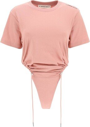 Y project ruched t-shirt bodysuit