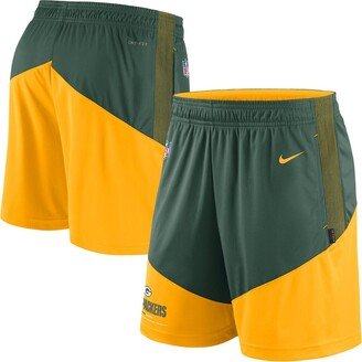 Men's Green, Gold Green Bay Packers Primary Lockup Performance Shorts - Green, Gold