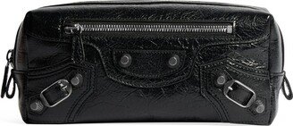 Leather La Cagole Wash Bag