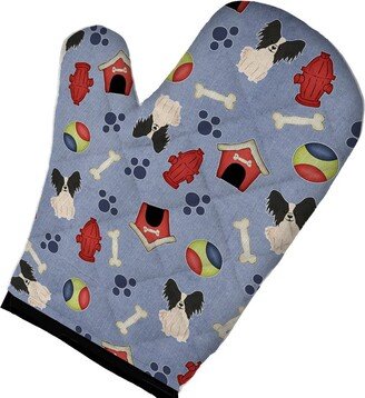 Dog House Collection Papillon Black White Oven Mitt