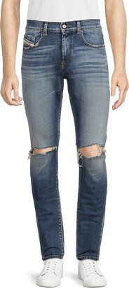 D-Strukt High Rise Slash Knee Jeans