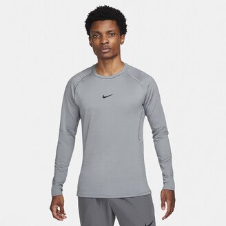 Men's Pro Warm Long-Sleeve Top in Grey