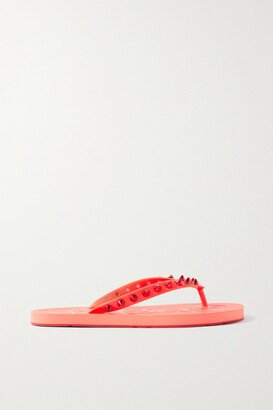 Loubi Flip Spiked Rubber Flip Flops - Orange