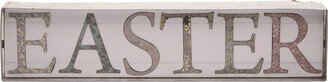 Wood 16 in. White Easter Easter Word Block Décor