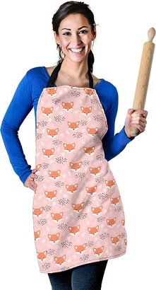 Fox Pattern Apron - Printed Print Custom With Name/Monogram Perfect Gift For Lover
