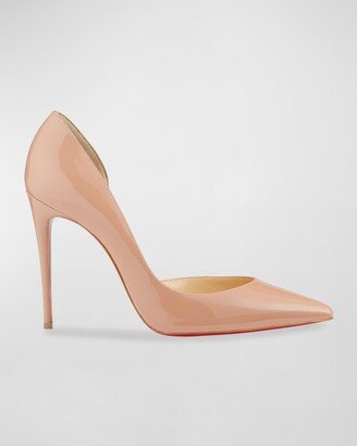 Iriza Patent 100mm Half-d'Orsay Red Sole High-Heel Pumps