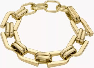 Heritage D-Link Gold-Tone Stainless Steel Chain Bracelet JF04573710