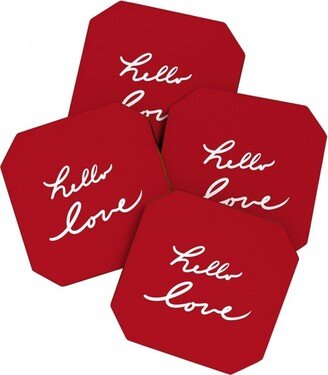 Lisa Argyropoulos Hello Love Set of 4 Coasters