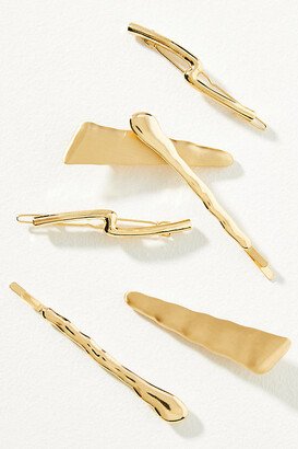 By Anthropologie Squiggle Metal Barrettes, Set of 6