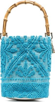 Chia bamboo-handle bucket bag