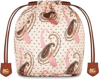 Paisley-Print Makeup Bag