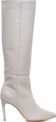 Ginissima Milla Grey Boots Natural Leather, Under Knee