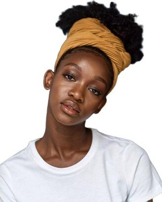 The Wrap Life | Pleated Head Wrap in Citrine