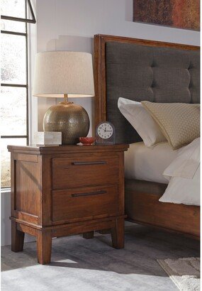 Ralene Medium Brown Two Drawer Night Stand