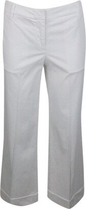 High-Waist Wide-Leg Cropped Trousers-AA