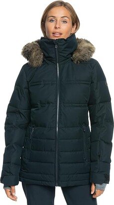 Quinn Insulated Snow Jacket (True Black) Women's Clothing