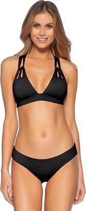 Color Code Skylar Halter Top (Black) Women's Swimwear