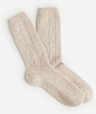 Cable-knit trouser socks