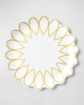 Deco Golden Scallop Dinner Plate, Set of 4