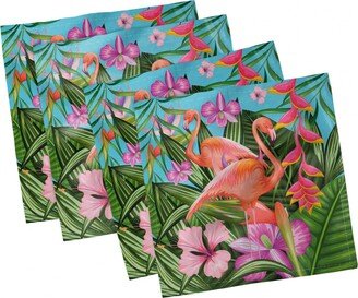 Flamingo Set of 4 Napkins, 18 x 18