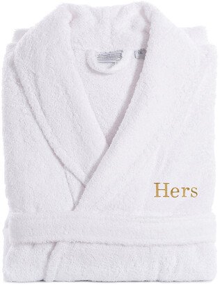 Embroidered Hers Terry Bathrobe-AB