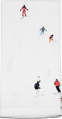 Dede Johnston Skiers Printed Linen Napkin