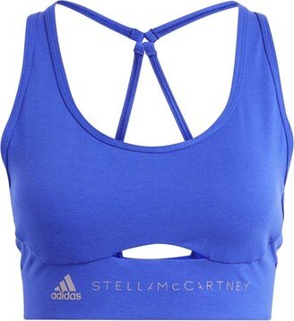 Logo Printed Scoop-neck Sports Bra-AA