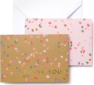 Mara-Mi 50ct Thank You Confetti Blank Note Cards