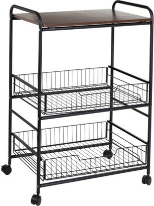 3 Tier Kitchen Cart with Pull-Out Baskets