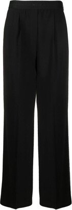 wide-leg high-waist trousers