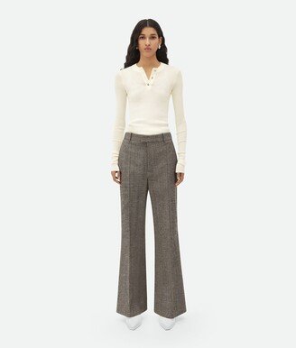 Viscose And Silk Flared Pants