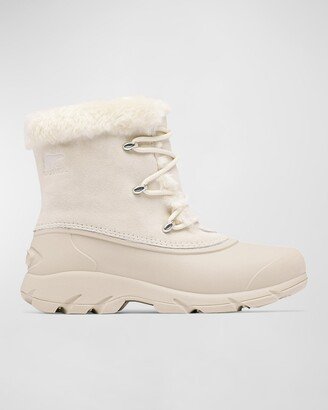 Angel Faux Fur Lace-Up Snow Boots