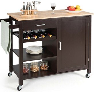 No 4-Tier Wood Kitchen Island