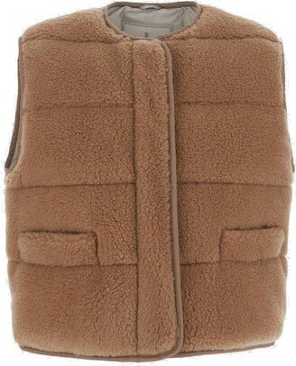 Quilted Cropped Puffer Gilet