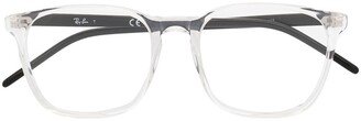 Transparent Square-Frame Eyeglasses