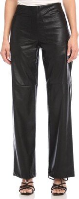 Faux Leather Pant In Black-AC