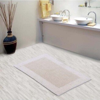 Knightsbridge Bella Napoli 220 GSF Reversible Bath Rug 17 x 24 - Ivory