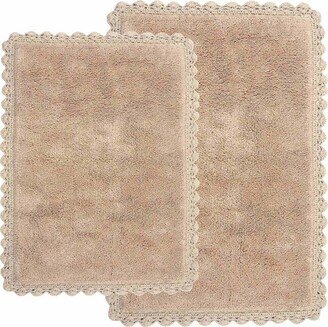 Chesapeake Merchandising 2pc Solid Crochet Bath Rug Set - Chesapeake