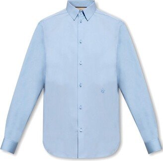 Logo Embroidered Buttoned Shirt-AT