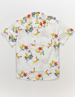 Digital Woven Mens Button Up Shirt