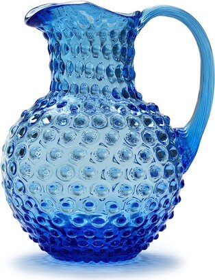 In Flore Caroline Crystal Glass Carafe, Hobnail, 2L, Blue