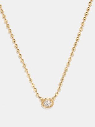 Gemella Double Bubble Bezel Diamond & Gold Necklace-AA
