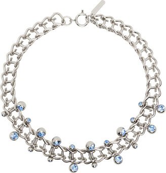 SSENSE Exclusive Silver & Blue Mindy Necklace